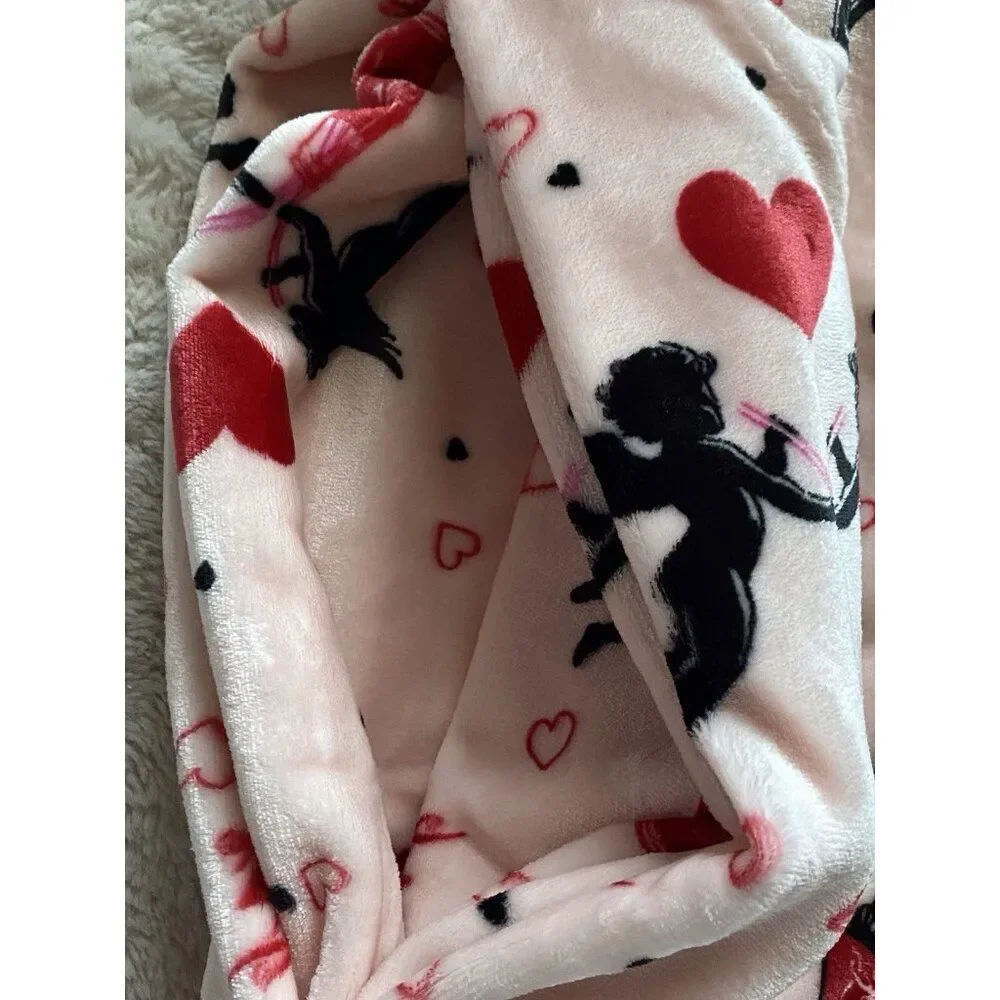 Coca Cola Can Pink Valentines Cupid Hearts Velvet Soft Throw‎ Blanket 60 X 70”